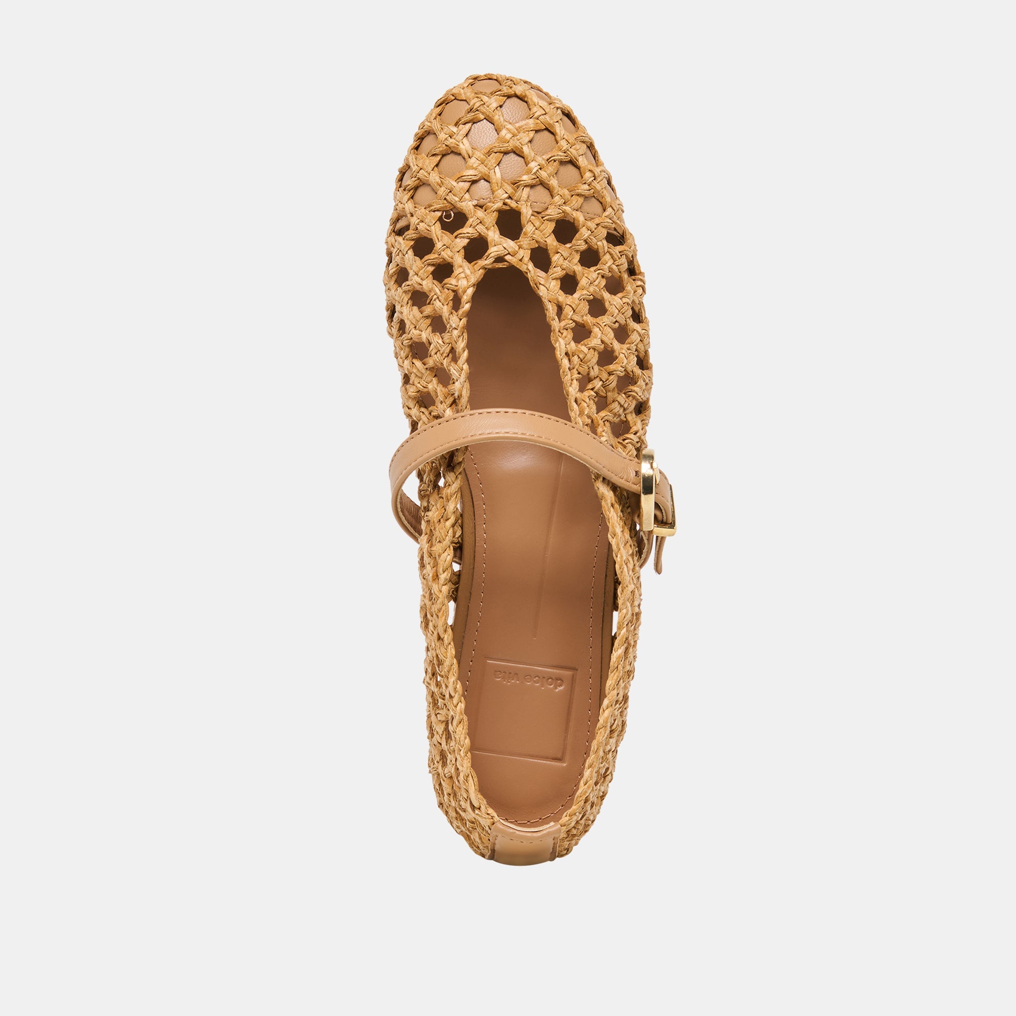 DOVER BALLET FLATS TAN WOVEN STELLA