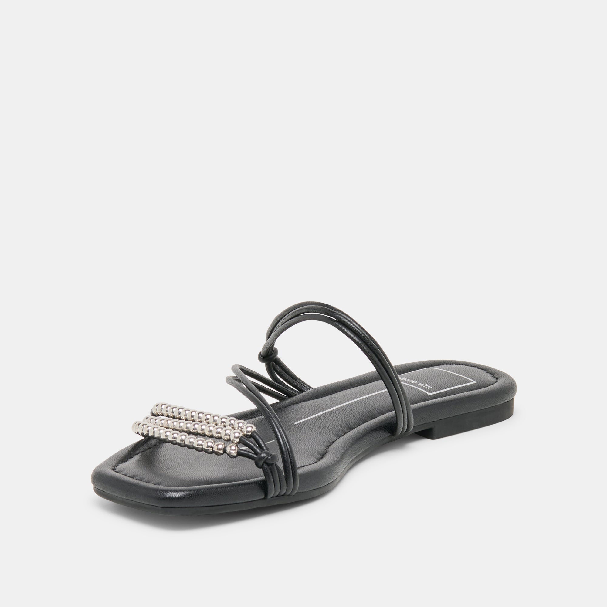 LYNDEE BEAD SANDALS BLACK STELLA