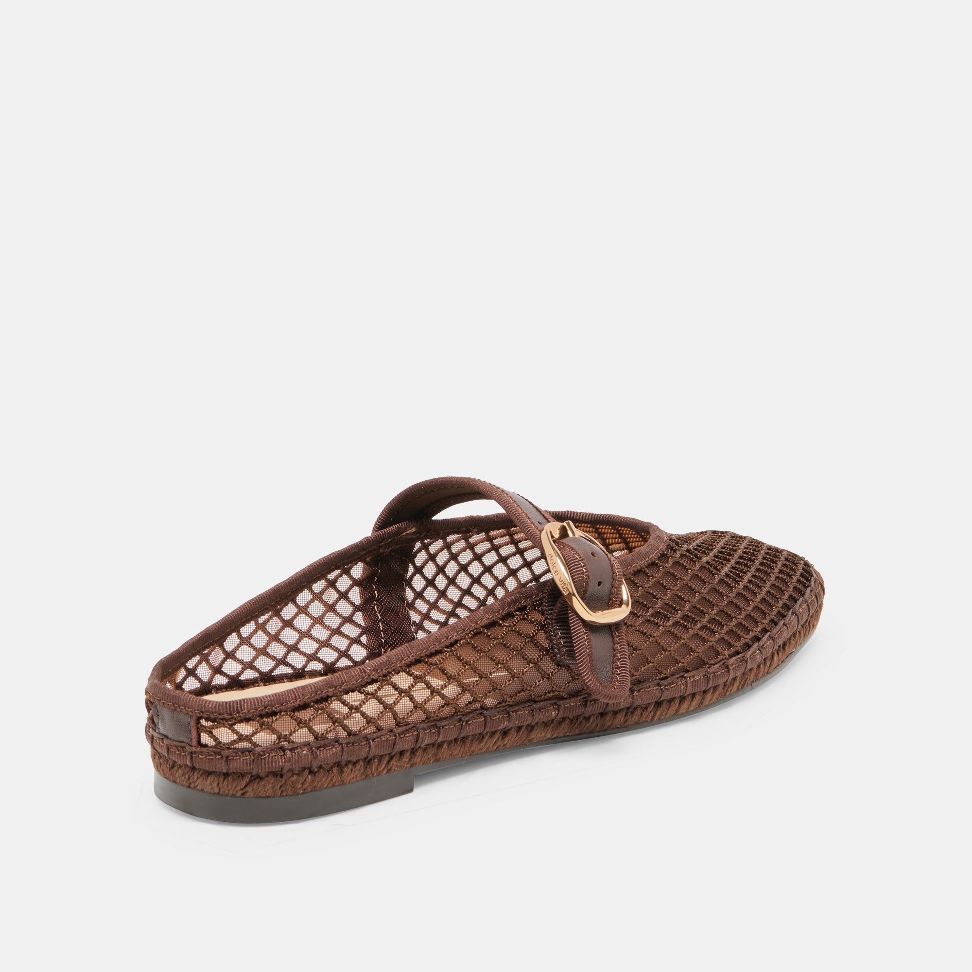MILIE FLATS CHOCOLATE WOVEN MESH