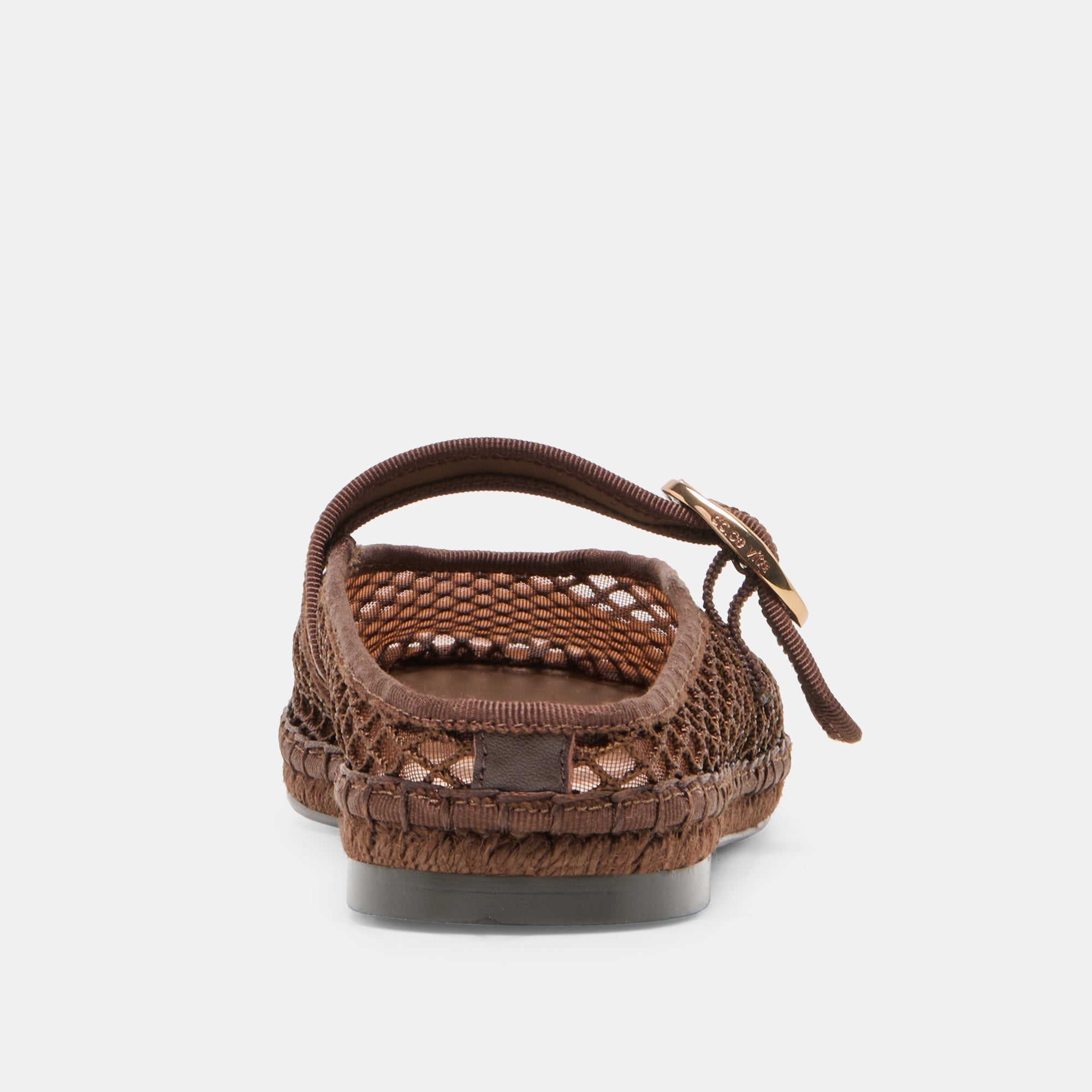 MILIE FLATS CHOCOLATE WOVEN MESH