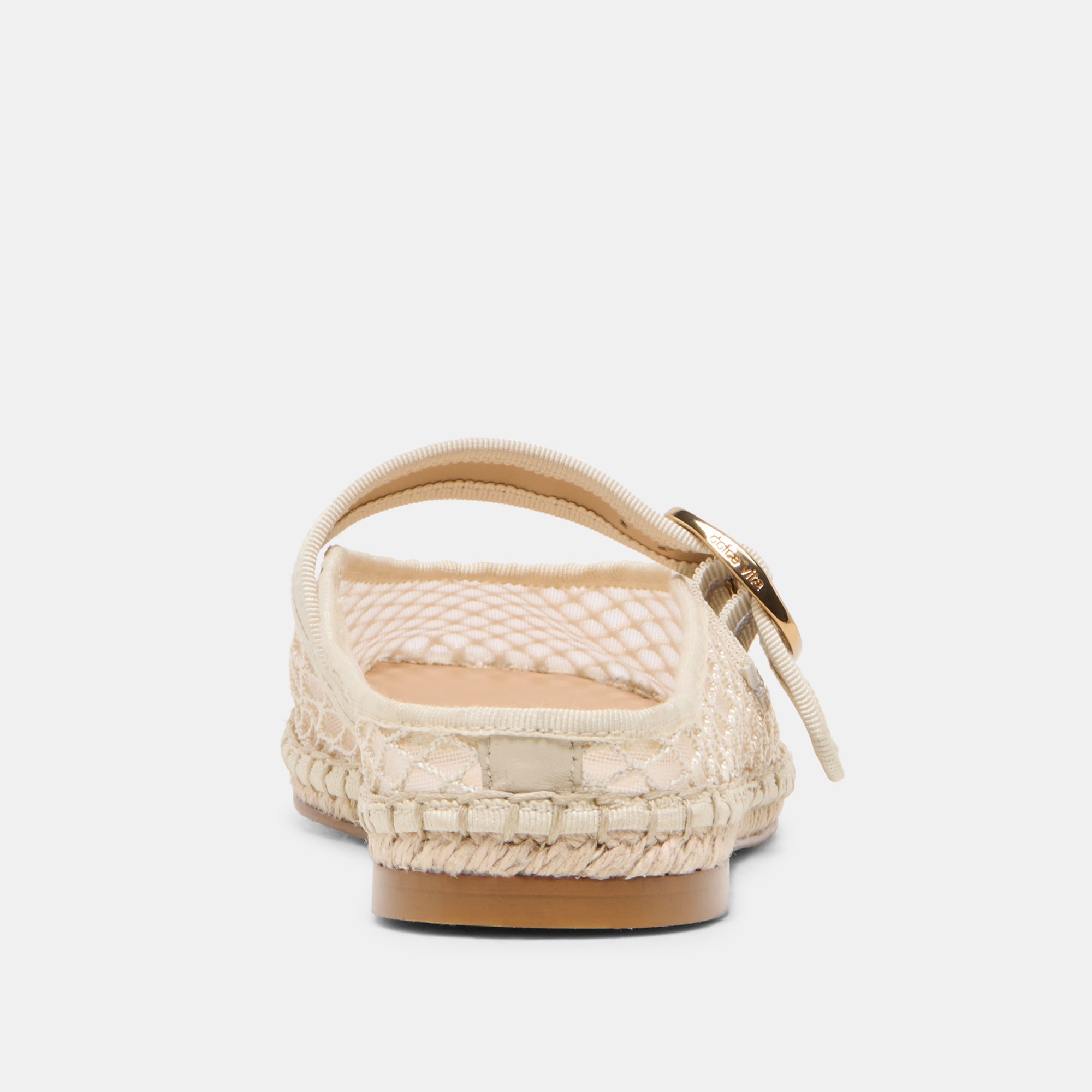MILIE FLATS ECRU WOVEN MESH