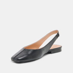 NEKKI FLATS BLACK LEATHER