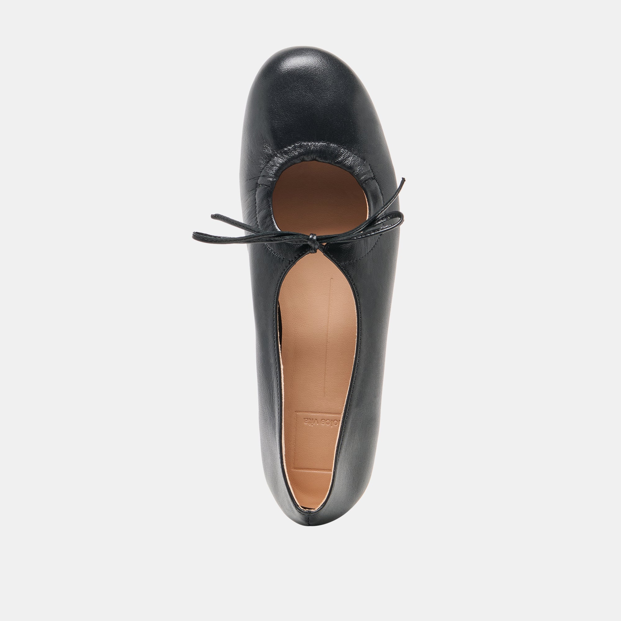PAZEY BALLET FLATS BLACK LEATHER