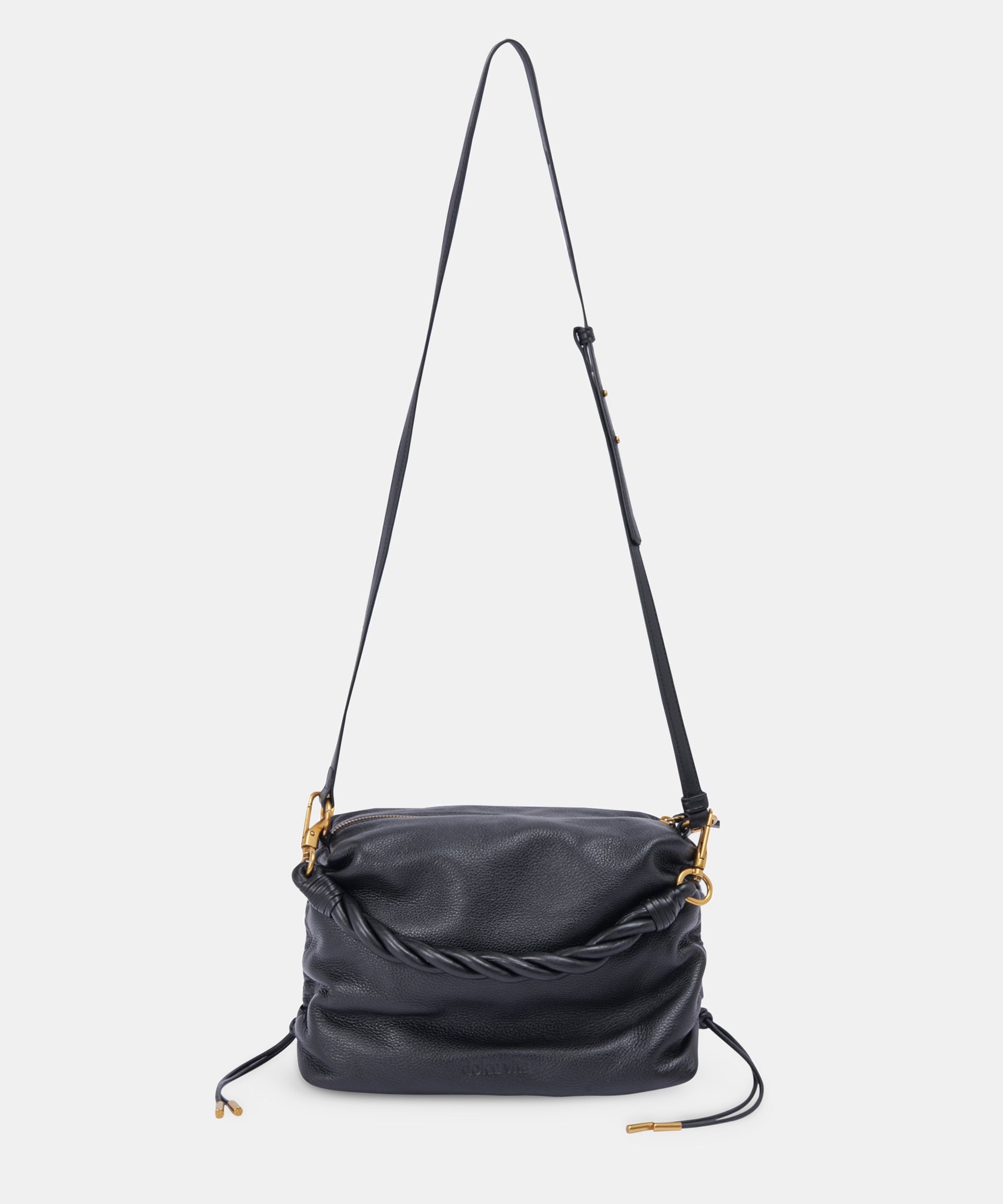 PRESTON SHOULDER/CROSSBODY BLACK LEATHER
