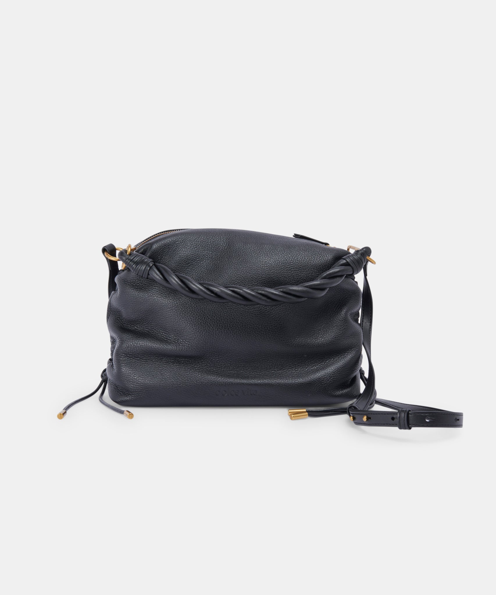 PRESTON SHOULDER/CROSSBODY BLACK LEATHER