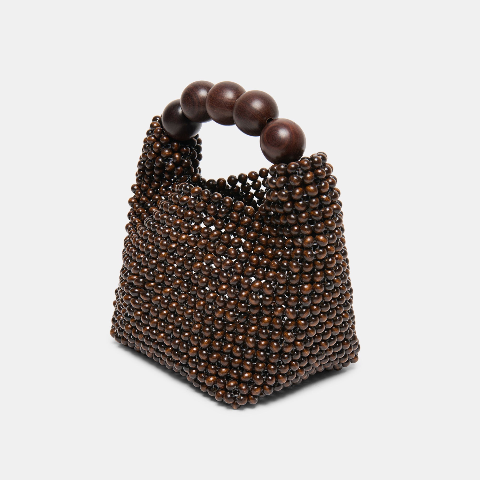 CLOVER HANDBAG CHOCOLATE WOOD