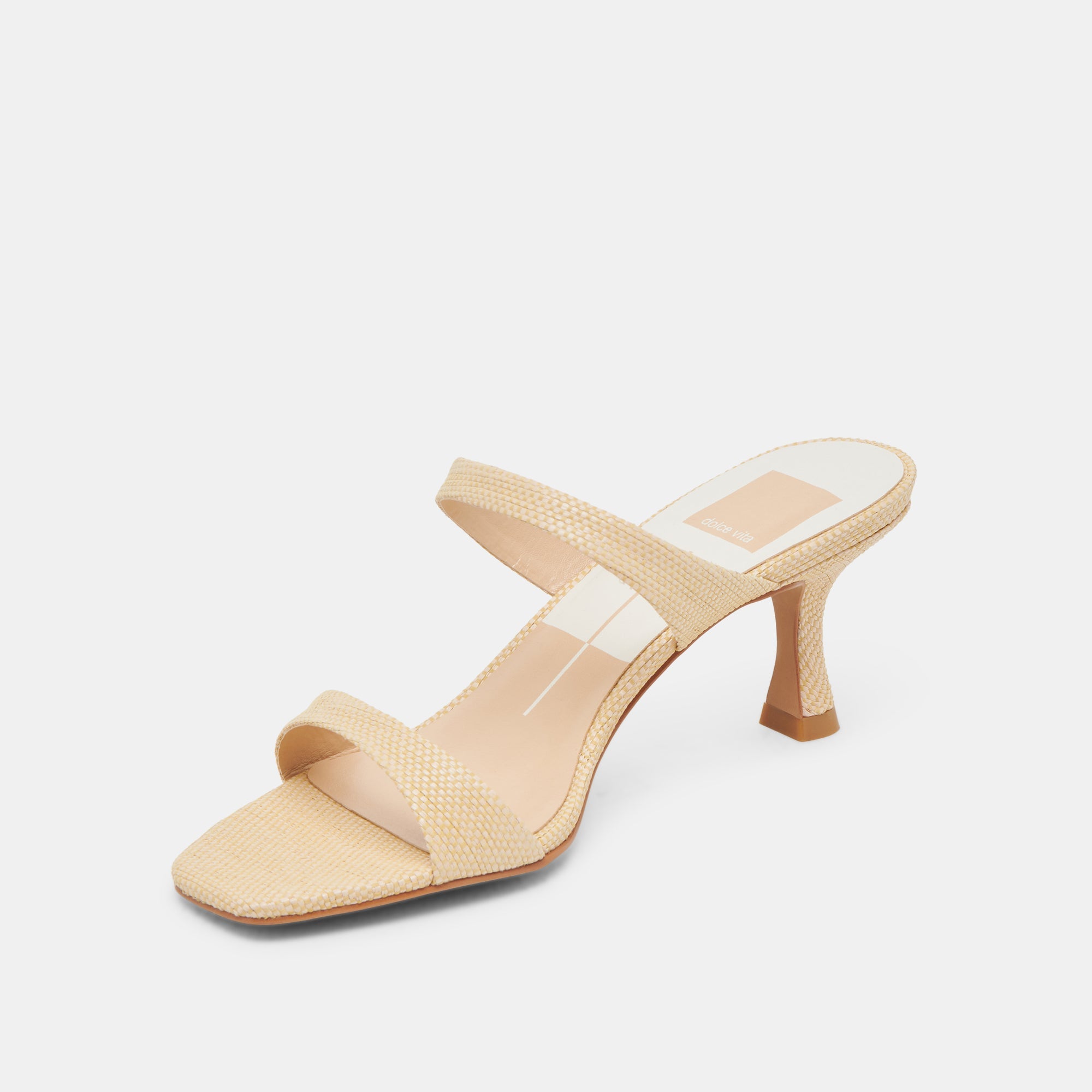 GENORA HEELS LT NATURAL WOVEN RAFFIA