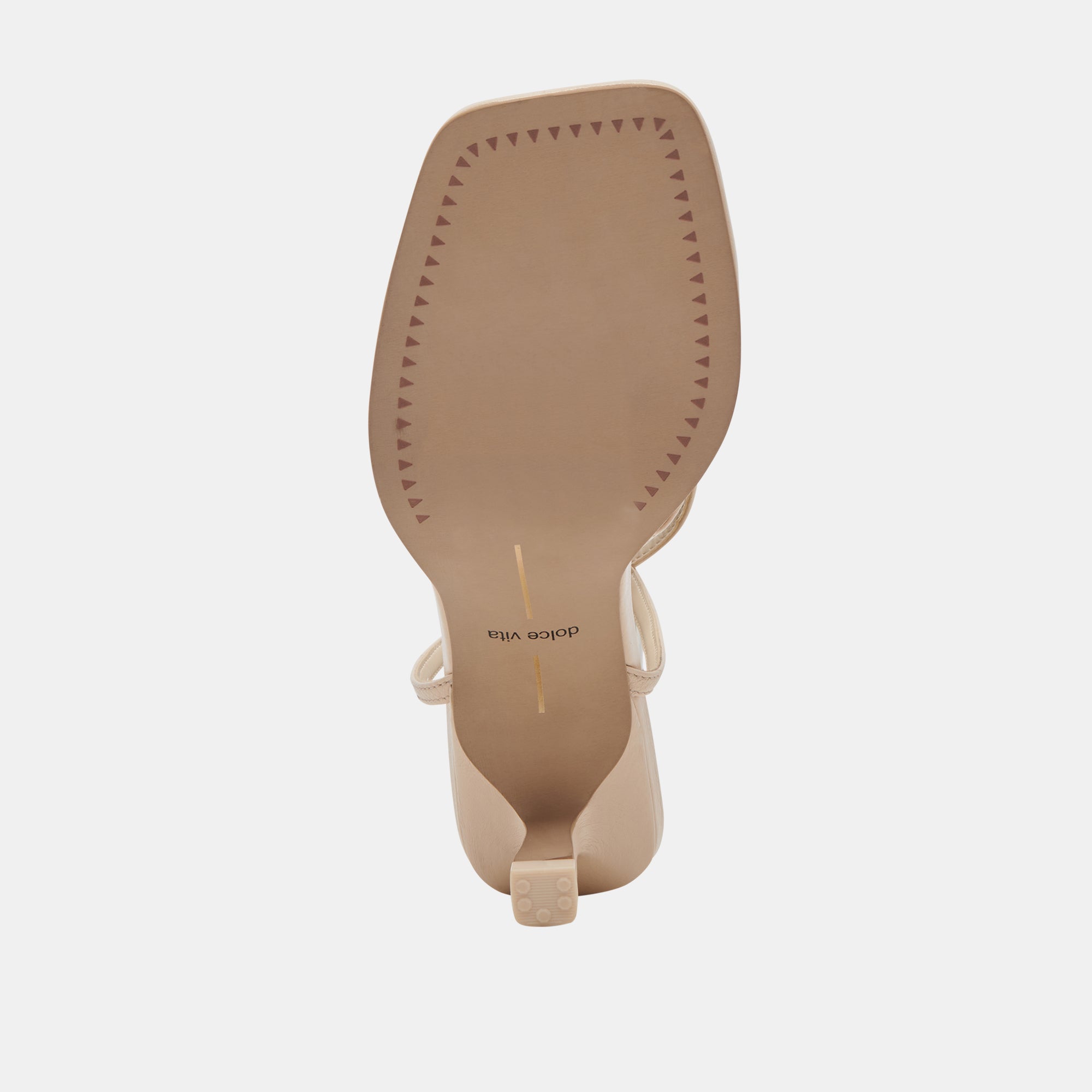 MANJI WIDE HEELS BONE PATENT LEATHER