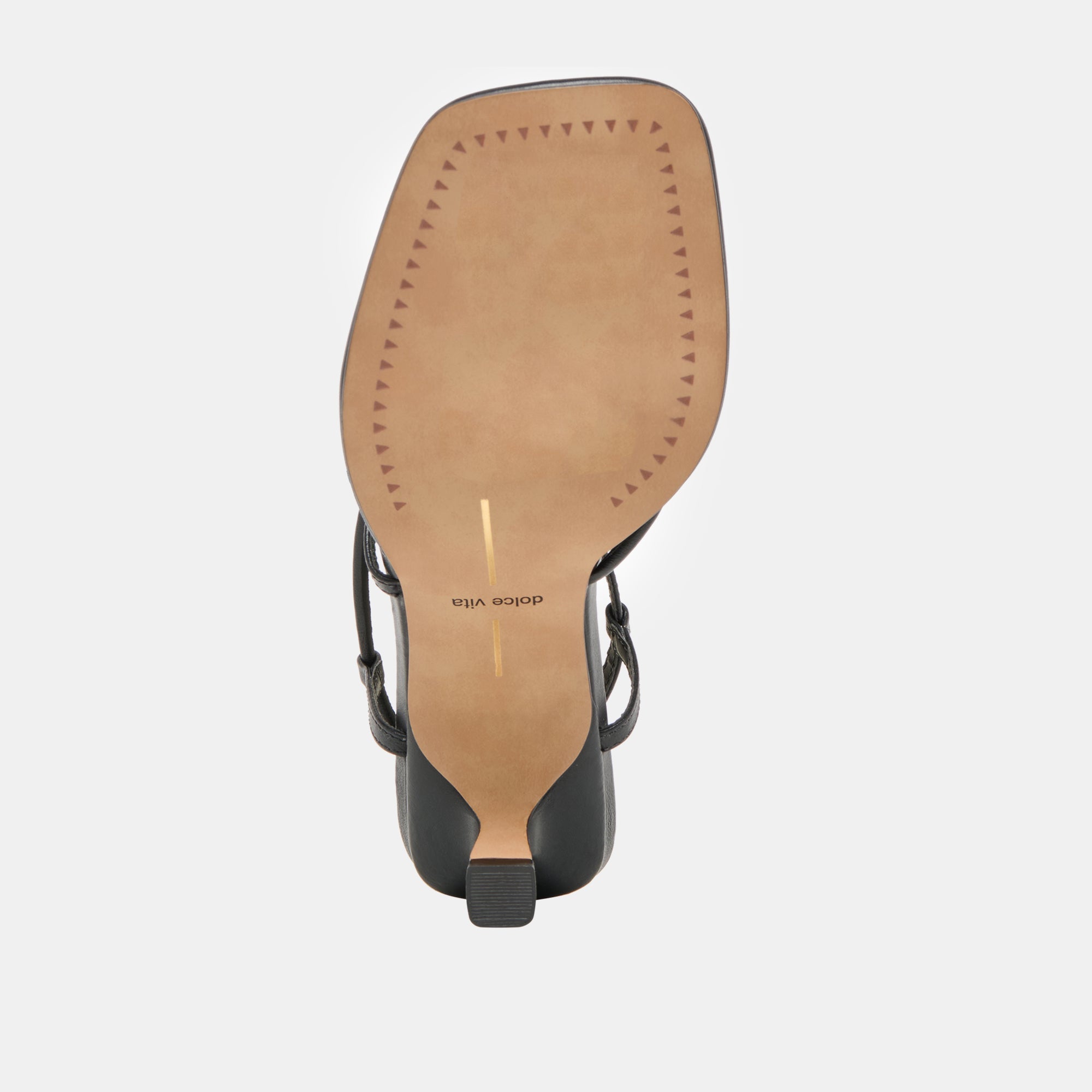 MYLEE WIDE HEELS BLACK LEATHER