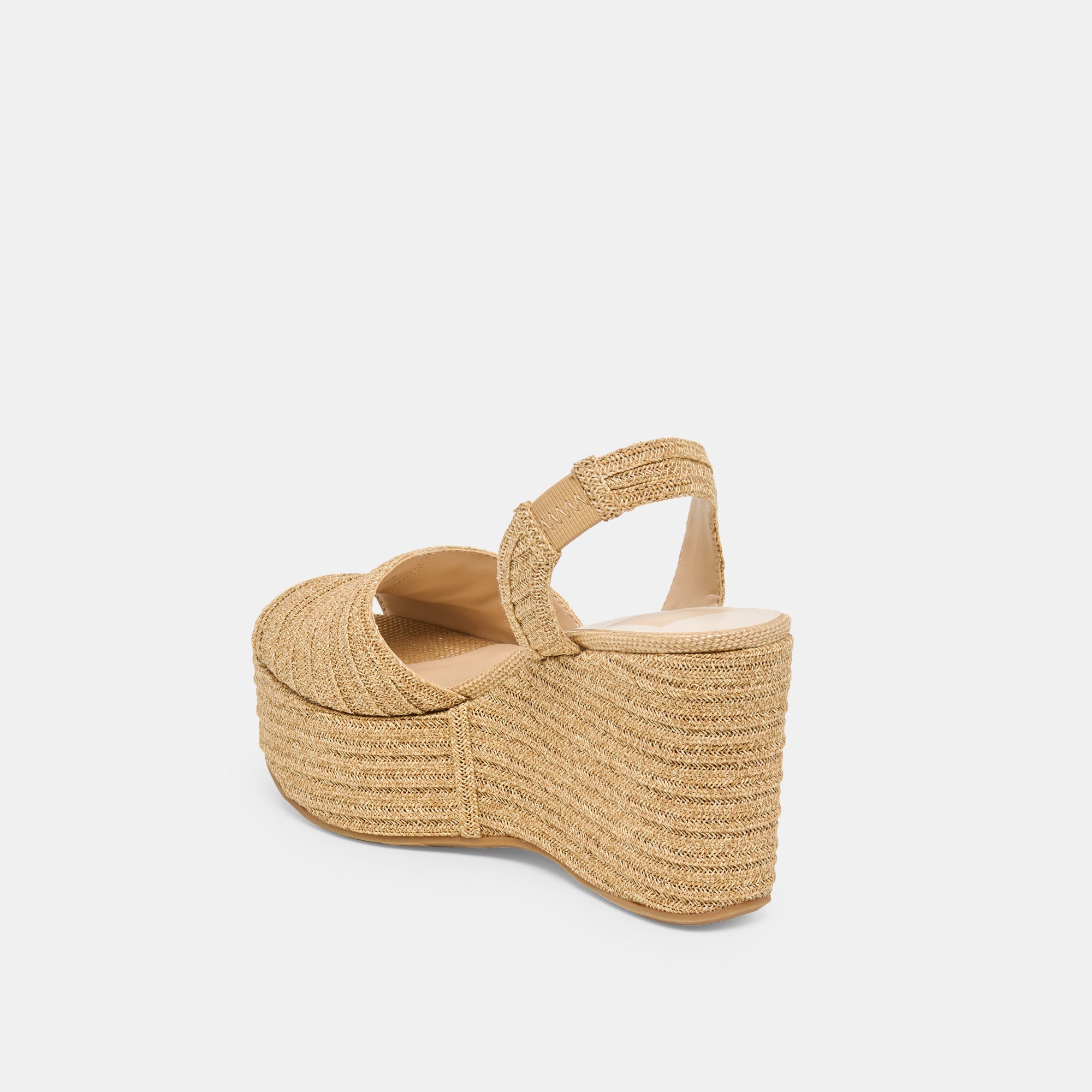 AKERA WEDGES NATURAL RAFFIA
