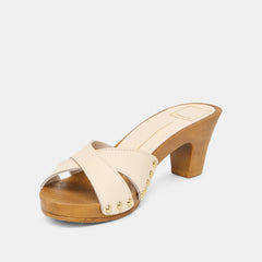 AVERIE HEELS BONE LEATHER