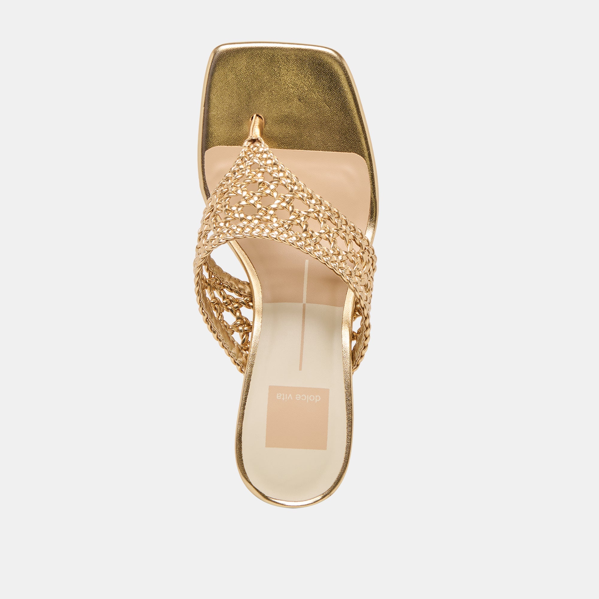 BARLO HEELS GOLD WOVEN STELLA