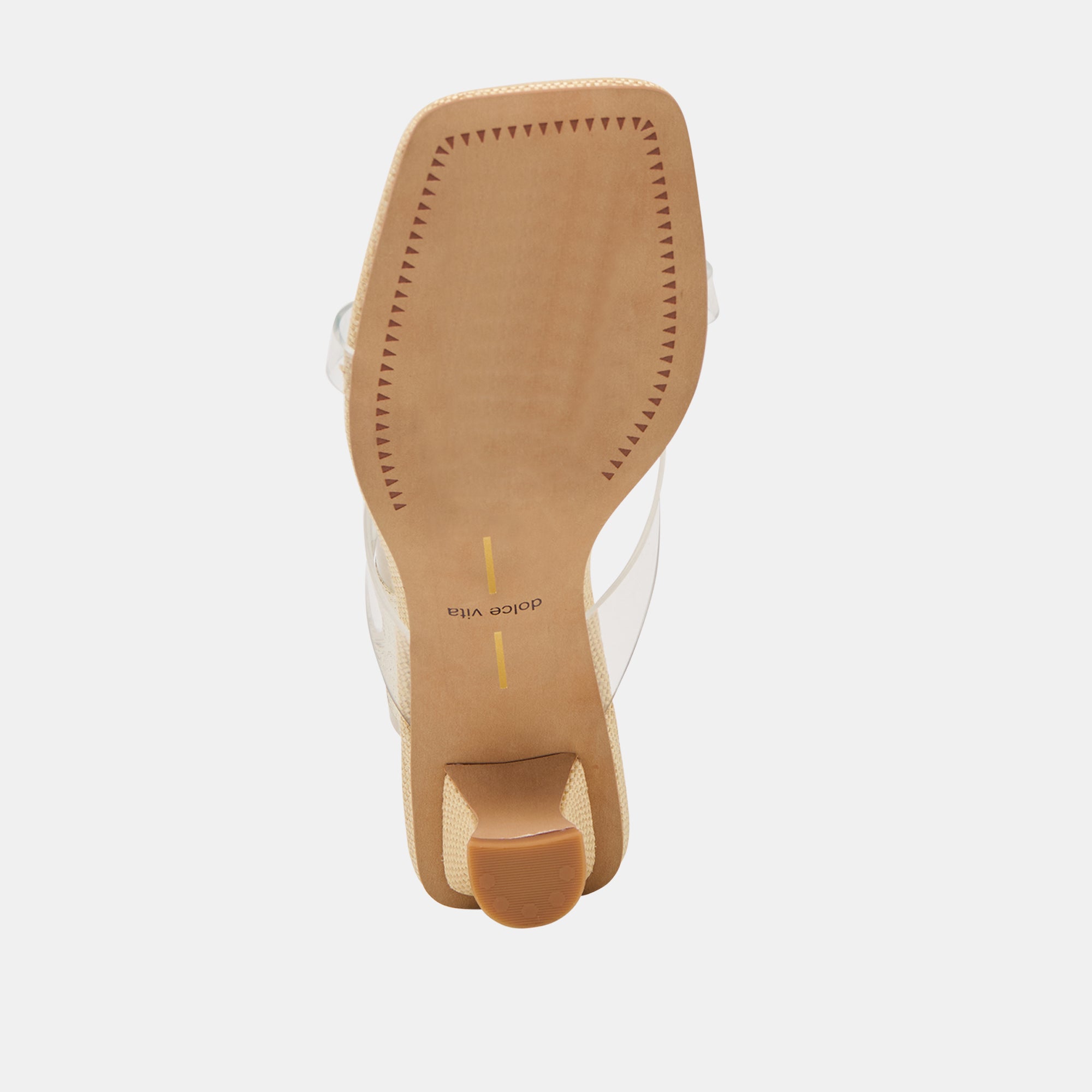 BREVEL VINYL WIDE HEELS CRYSTAL JELLY