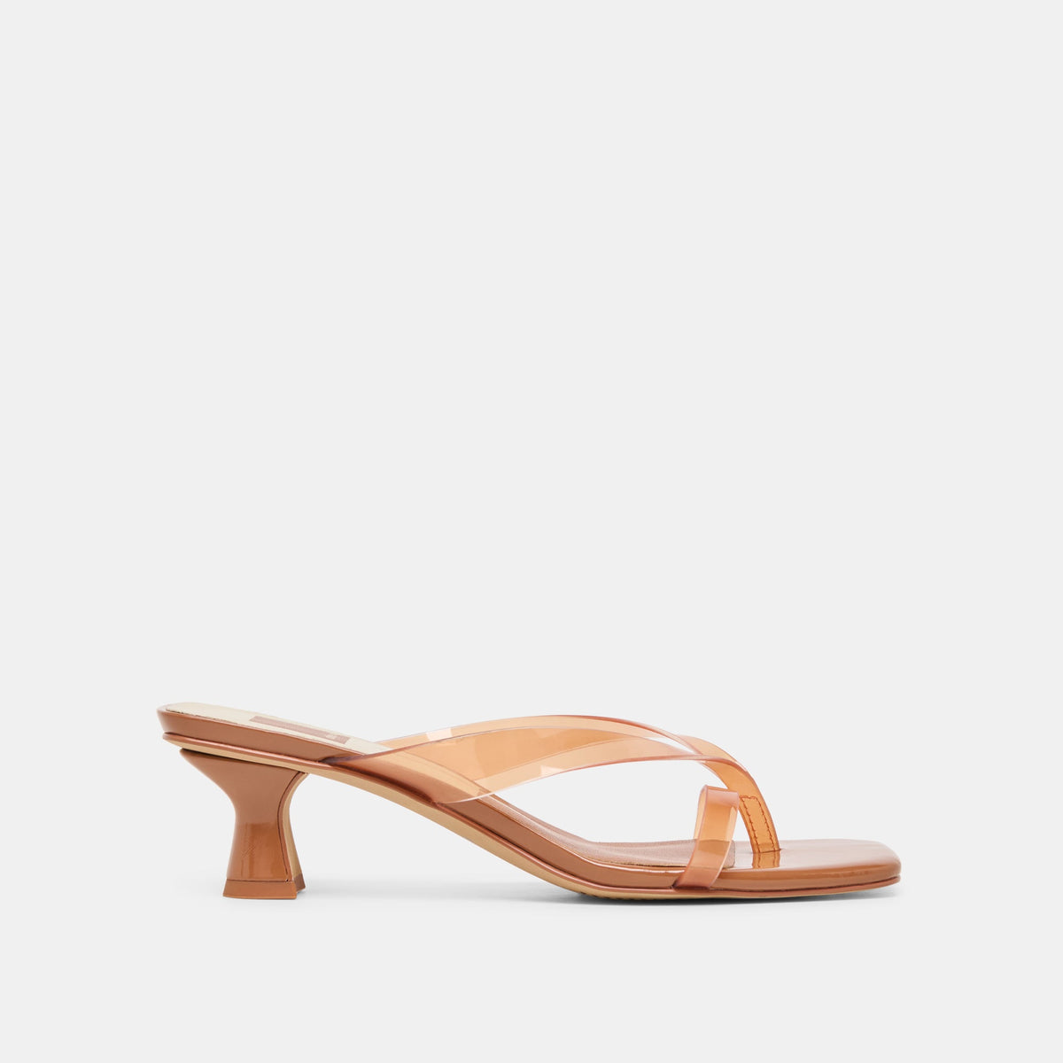 BREVEL VINYL WIDE HEELS WHISKEY JELLY