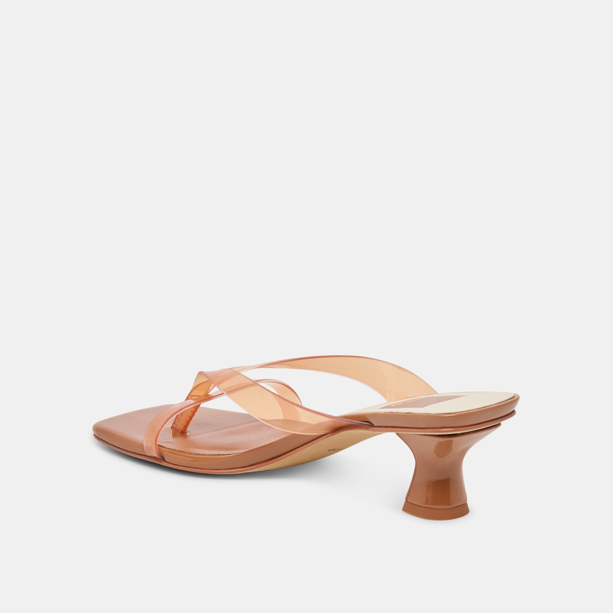BREVEL VINYL WIDE HEELS WHISKEY JELLY