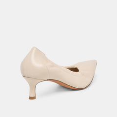 CELTIN HEELS OFF WHITE LEATHER