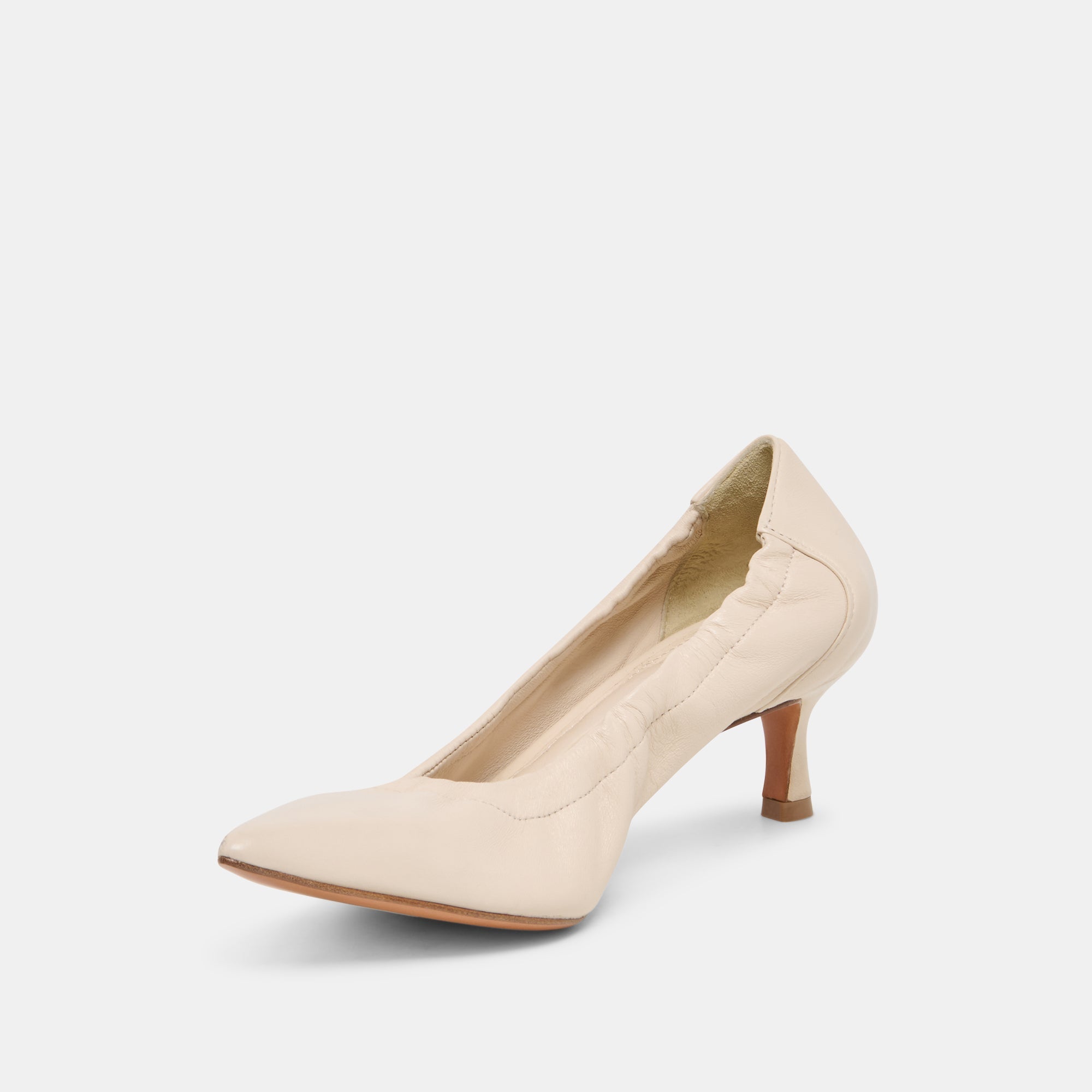 CELTIN HEELS OFF WHITE LEATHER