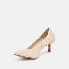 CELTIN HEELS OFF WHITE LEATHER