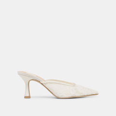 CLEO HIGH HEELS TRUE WHITE LACE