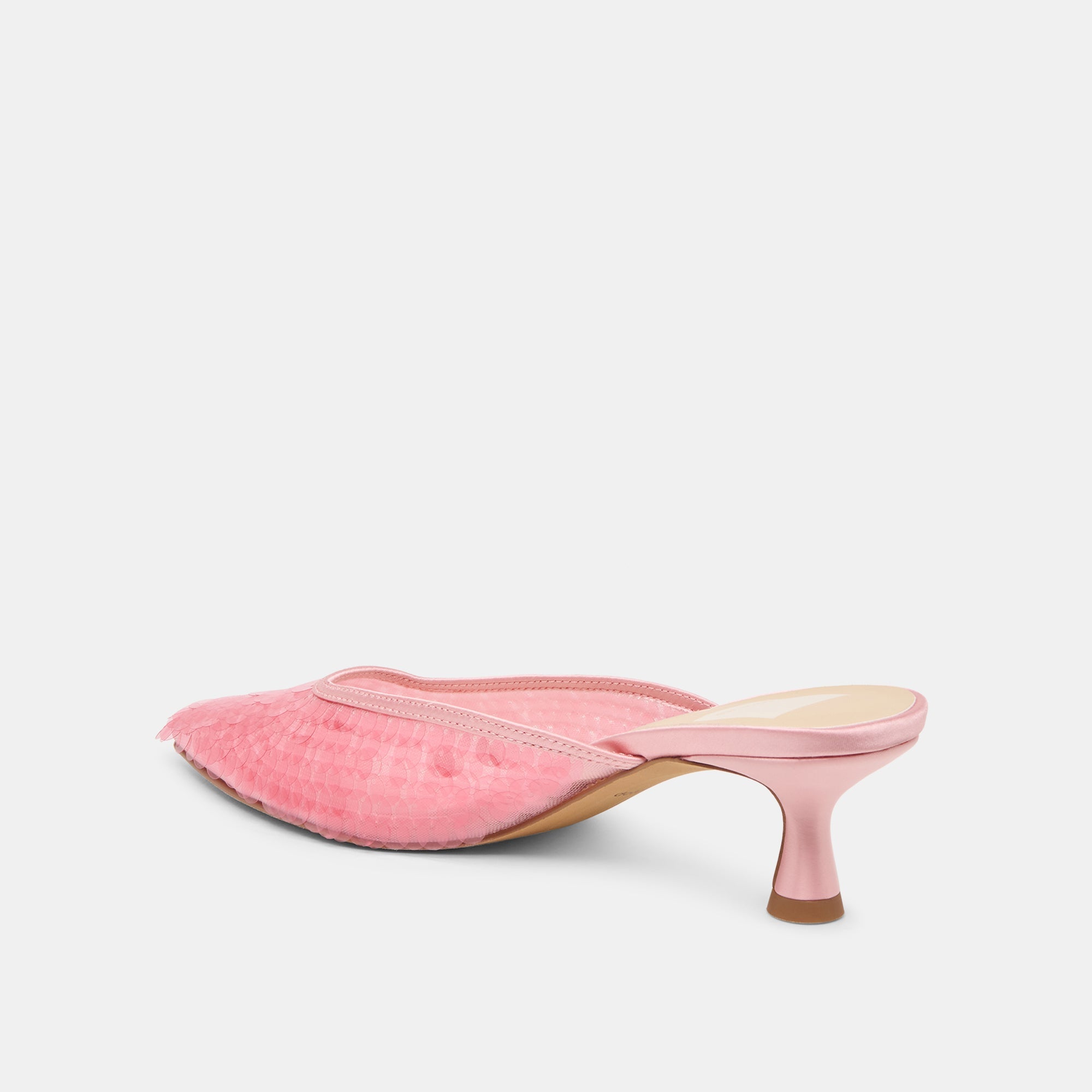 CLEO SEQUIN HEELS LIGHT PINK SEQUIN