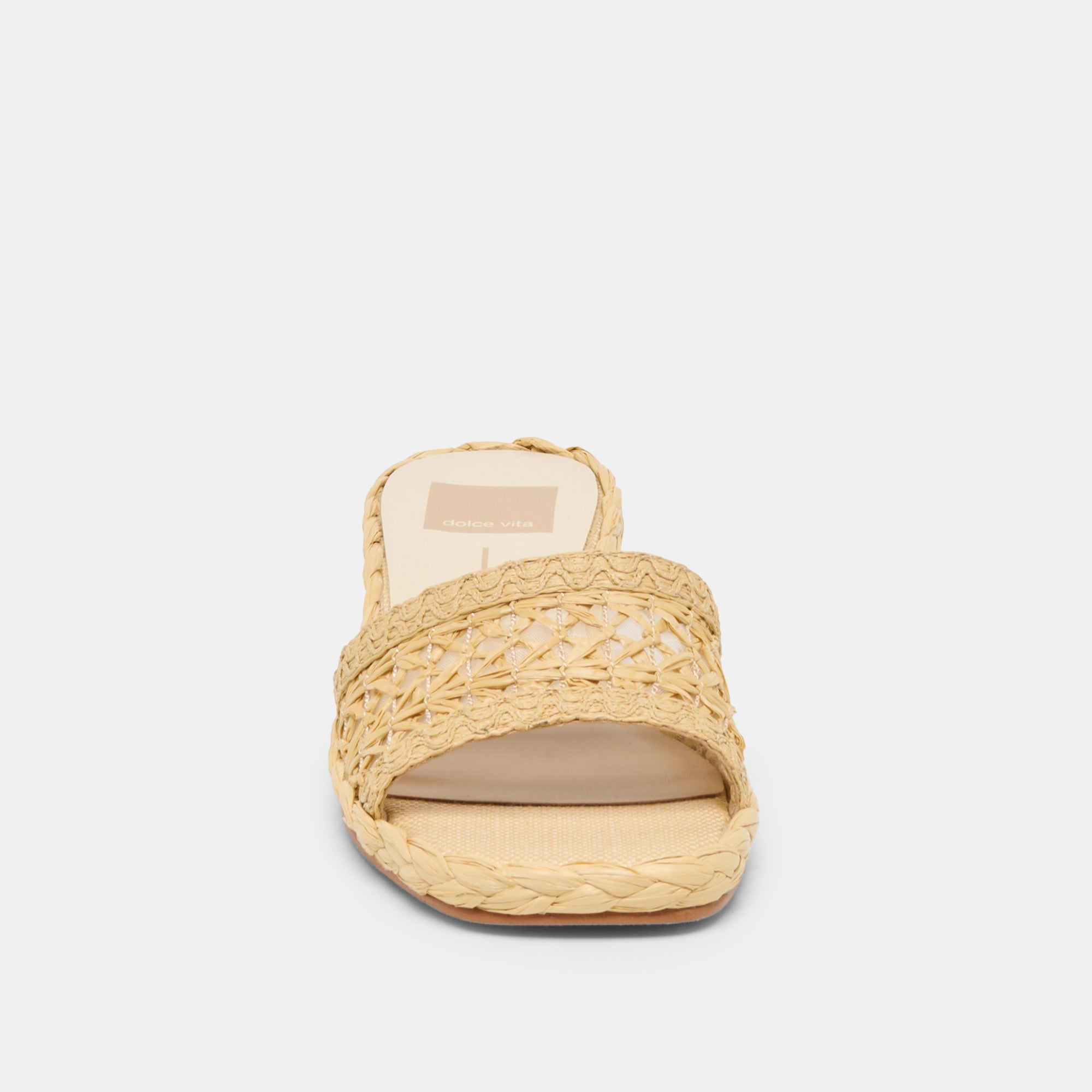 DIXI WIDE SANDALS LT NATURAL CROSS HATCH RAFFIA