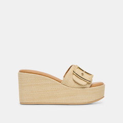 JILIAN WEDGES LT NATURAL RAFFIA - re:vita