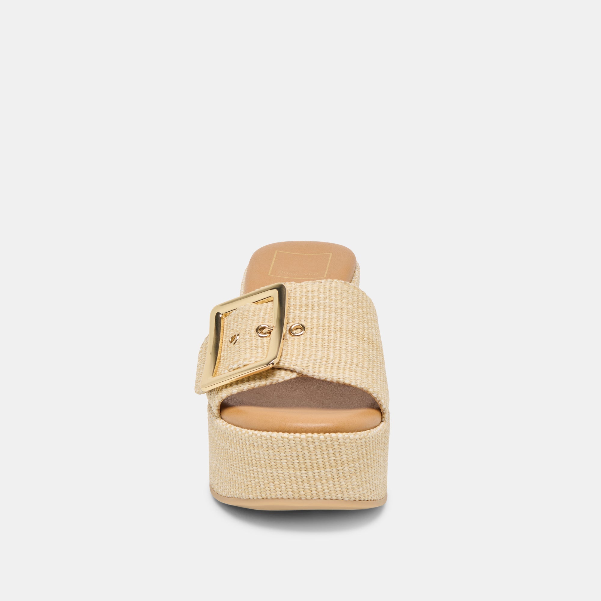 JILIAN WIDE WEDGES LT NATURAL RAFFIA