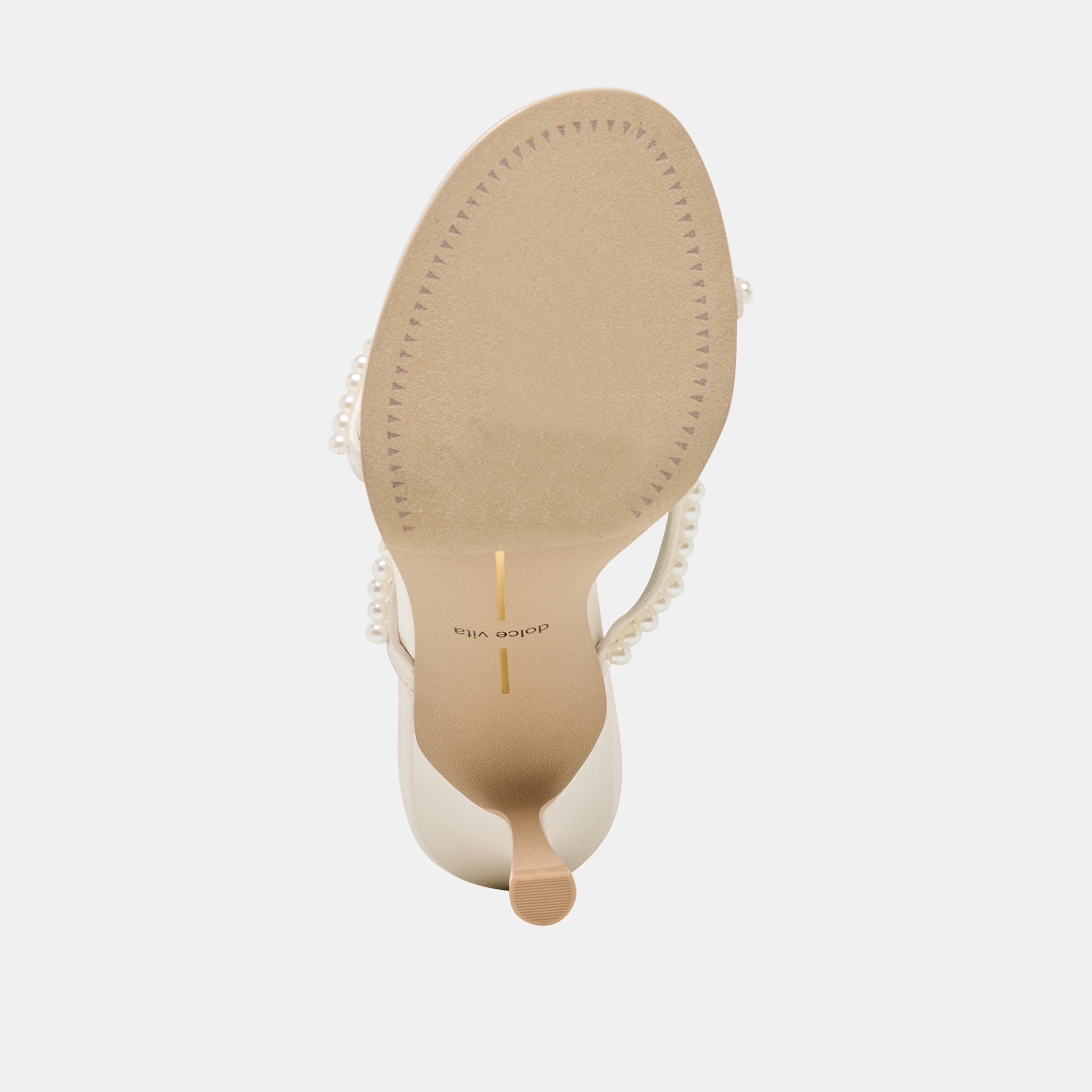 LIANO PEARL HEELS OFF WHITE SATIN