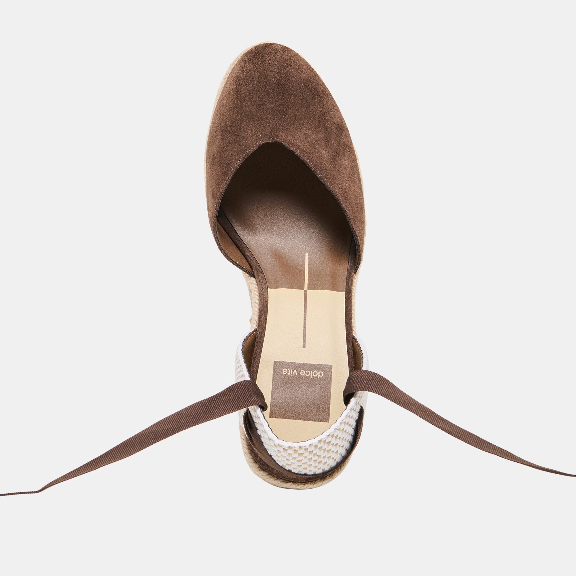 NOURA WEDGES DK BROWN SUEDE