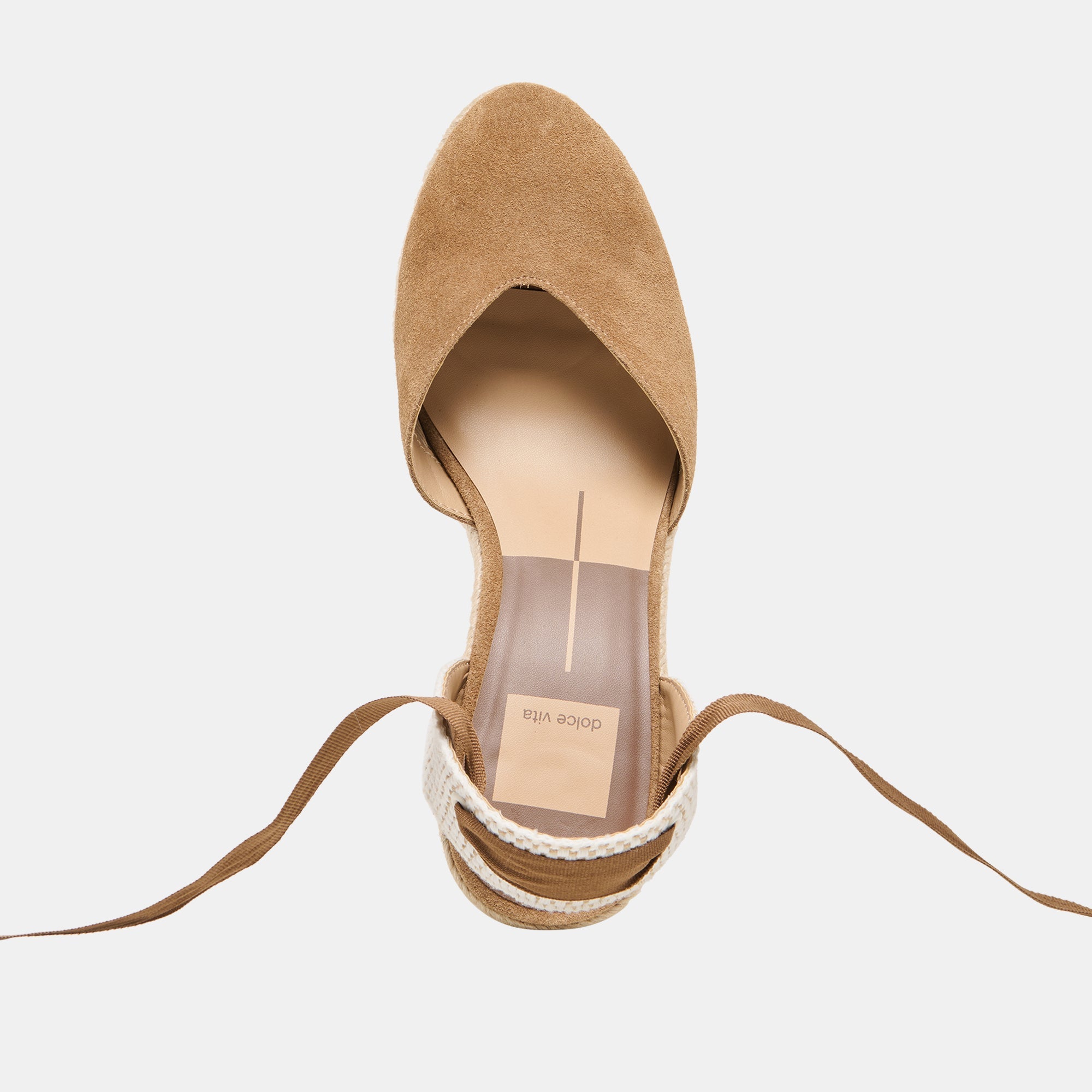 NOURA WEDGES LT BROWN SUEDE