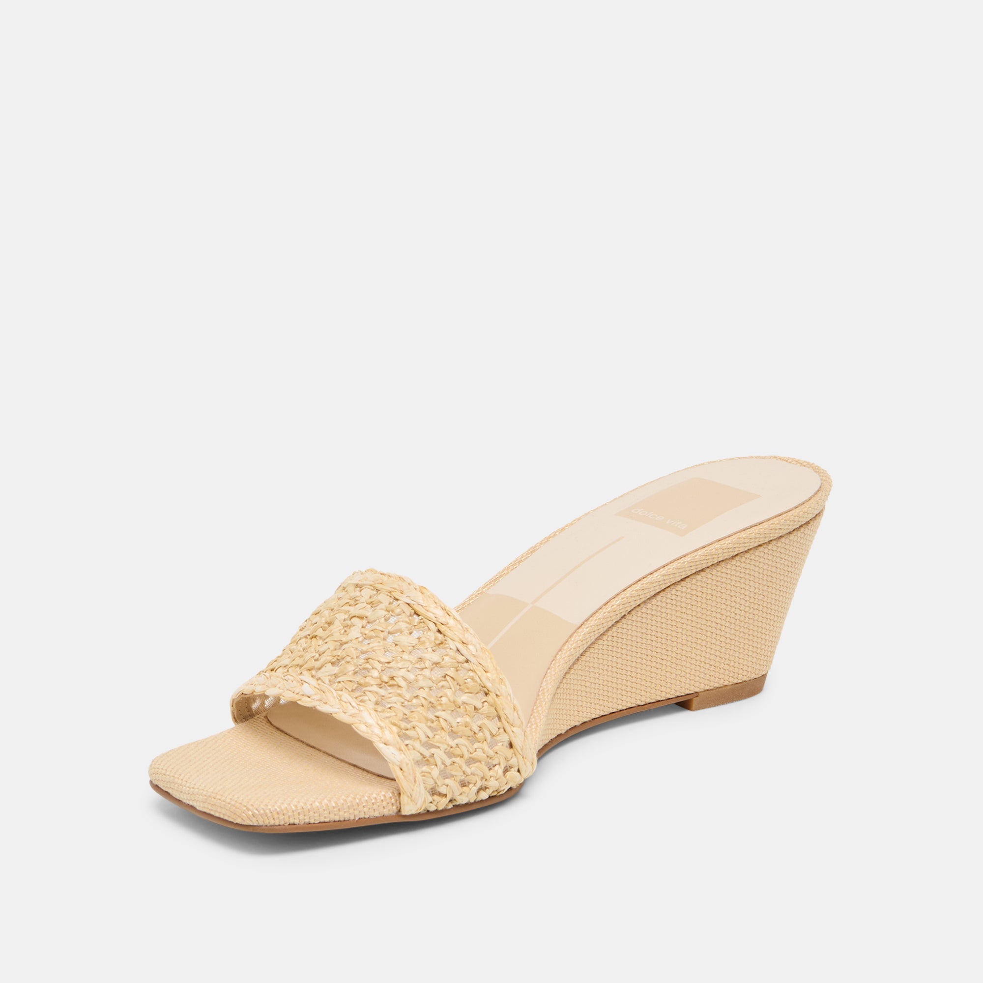 QAILY WEDGES LT NATURAL RAFFIA