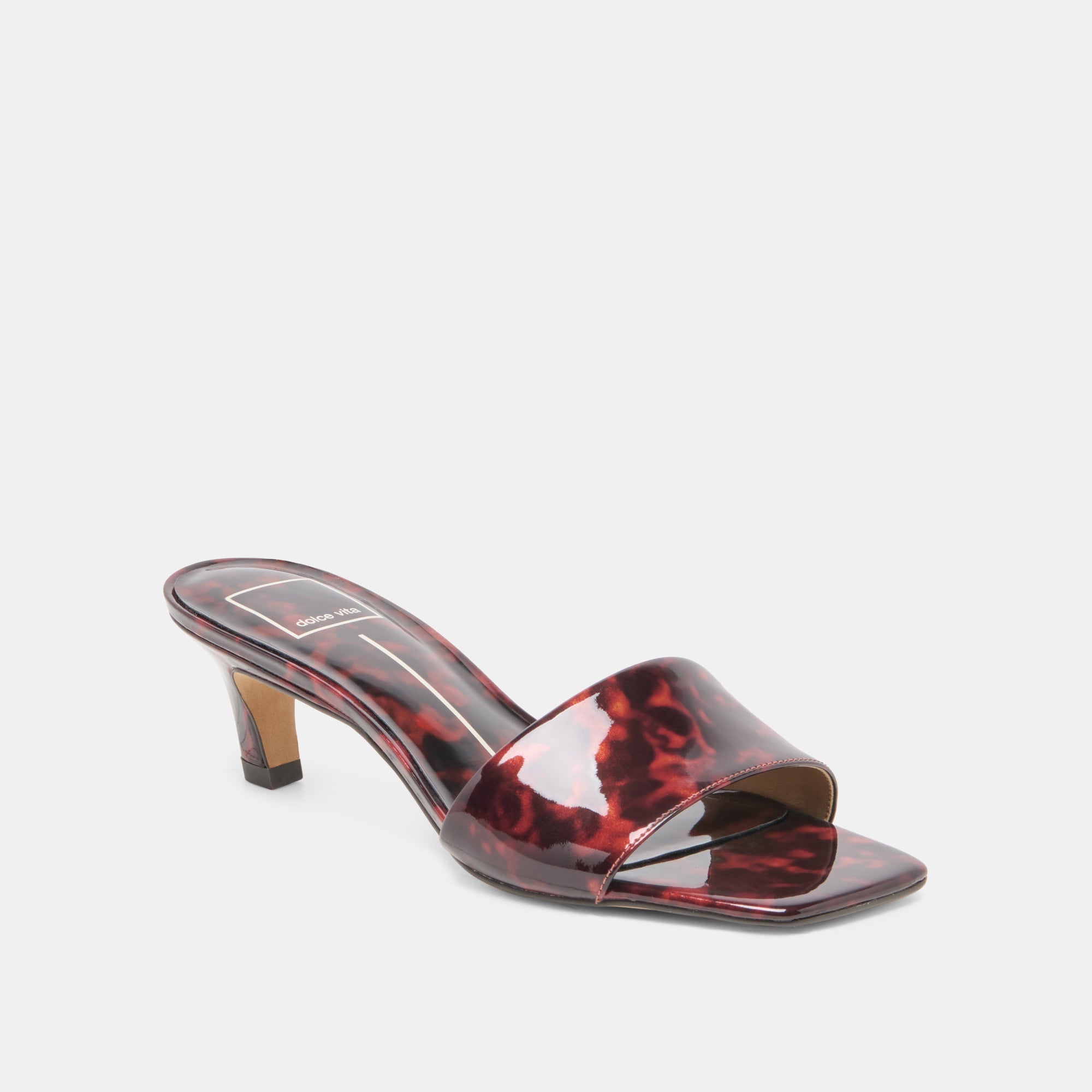 REXA HEELS TORTOISE PATENT LEATHER