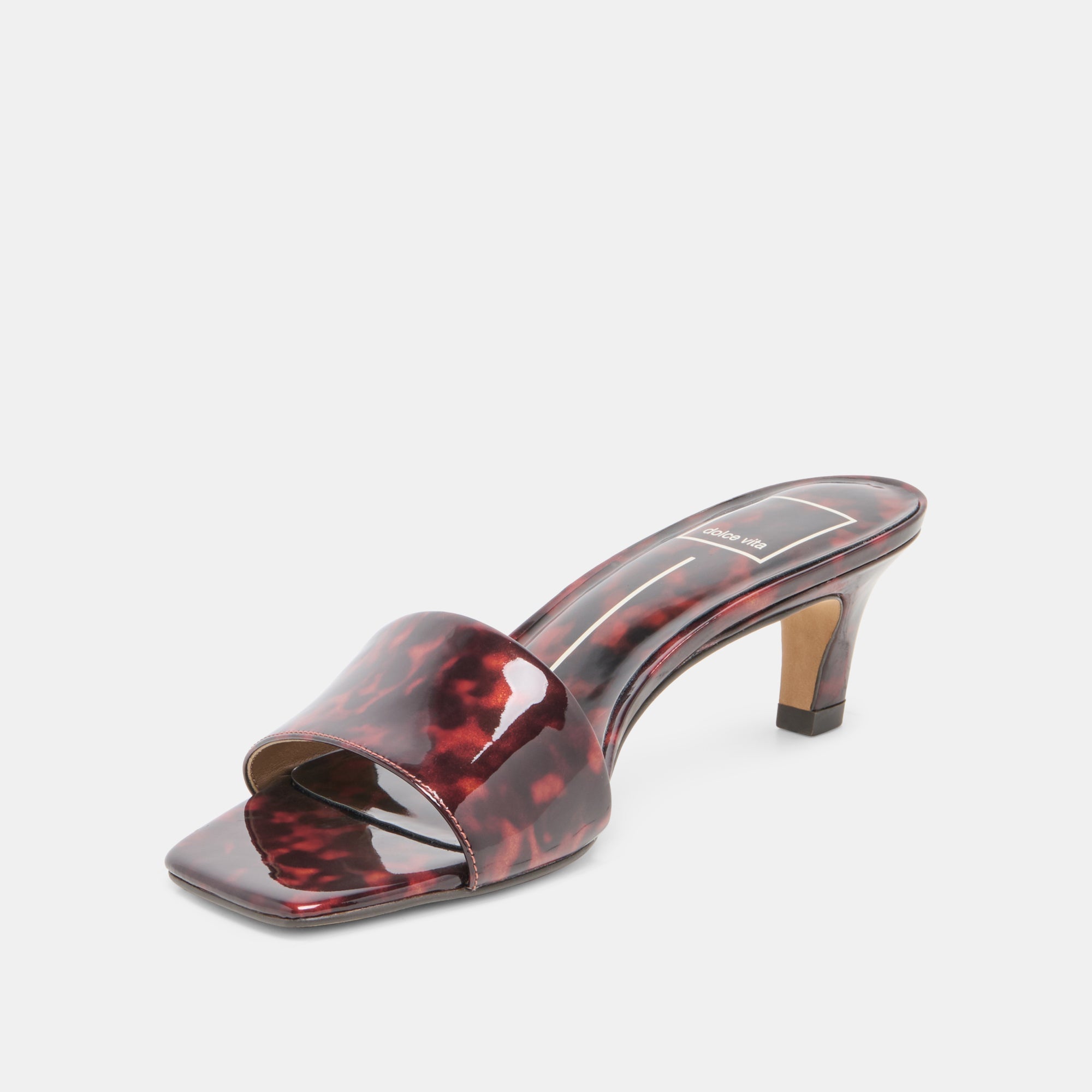 REXA HEELS TORTOISE PATENT LEATHER