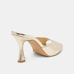 ROSHA HEELS PLATINUM DISTRESSED LEATHER