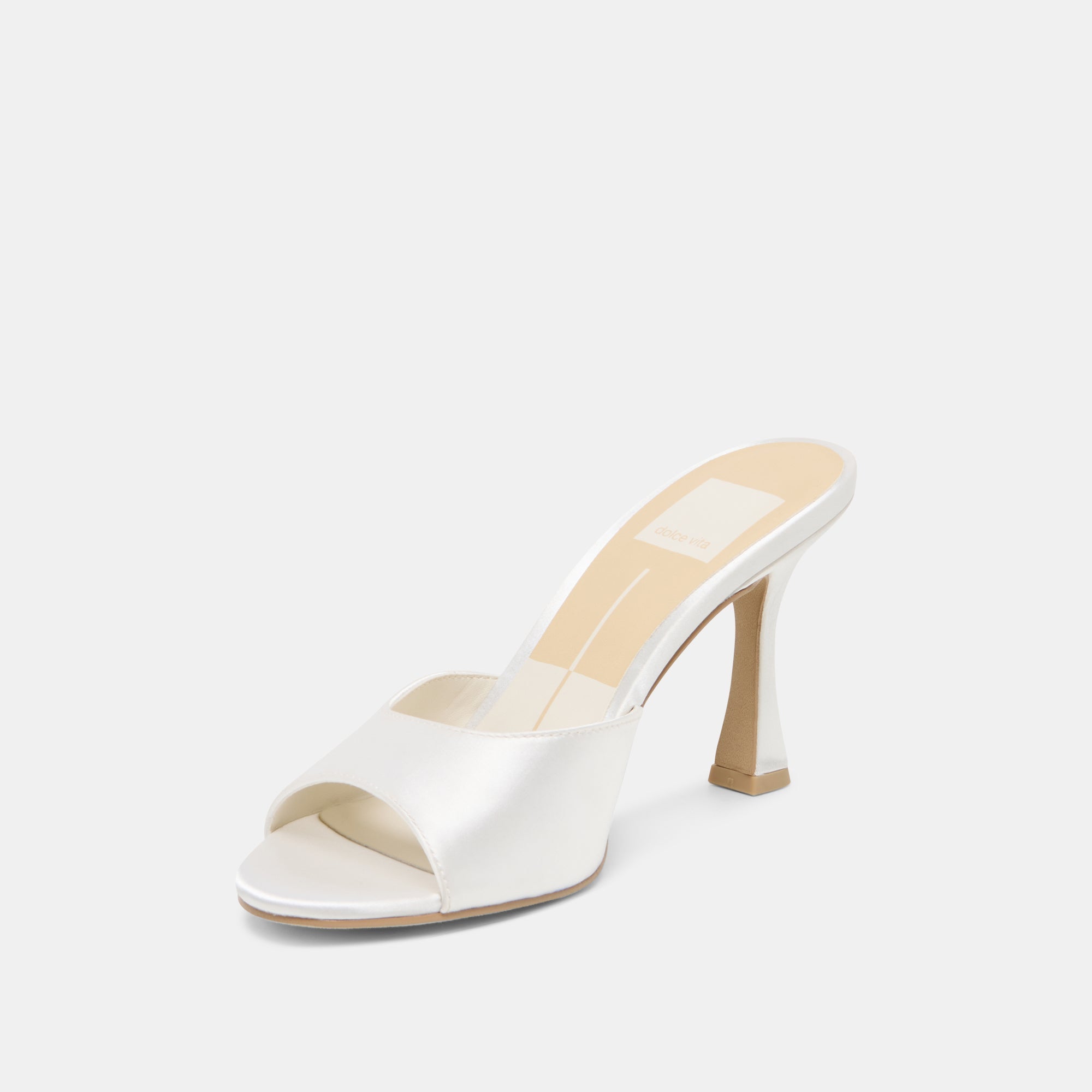 ROSHA HEELS TRUE WHITE SATIN