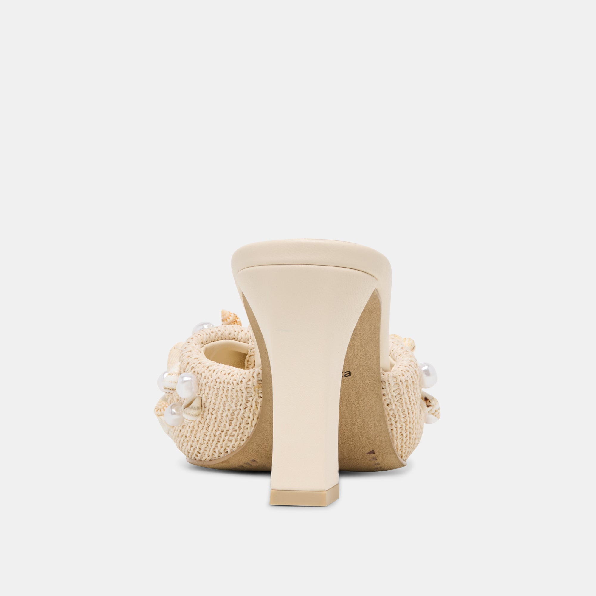 TYLAH HEELS OATMEAL BEADED RAFFIA