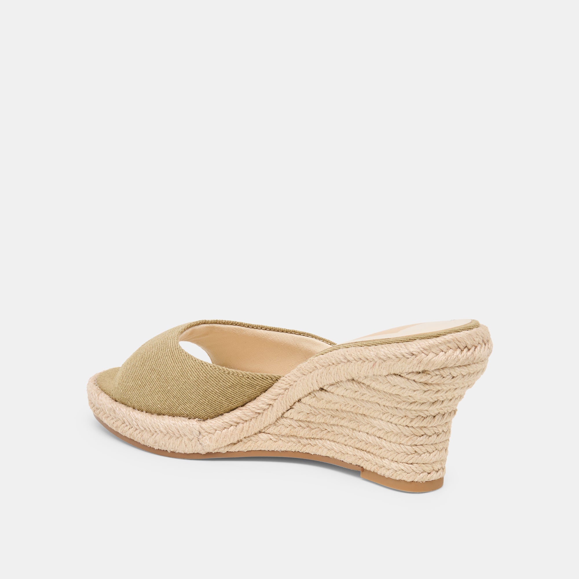VAYA WEDGES KHAKI LINEN