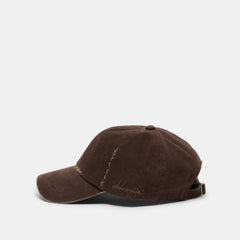 DISTRESSED BASEBALL CAP DARK BROWN