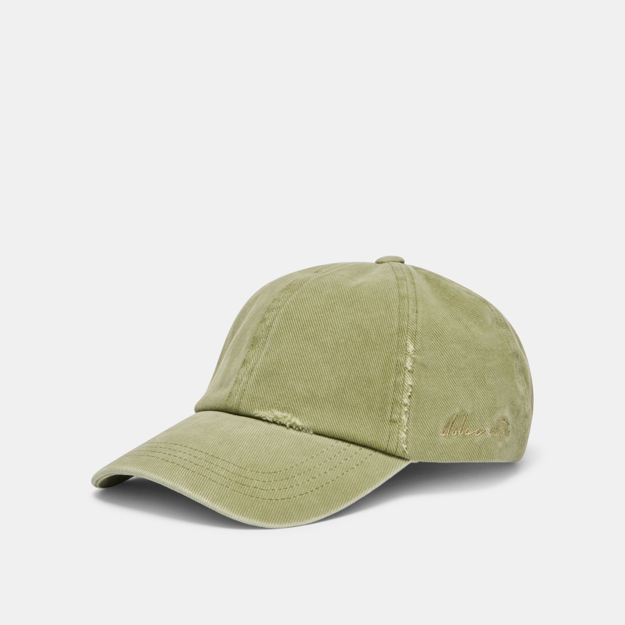 DISTRESSED BASEBALL CAP OLIVE