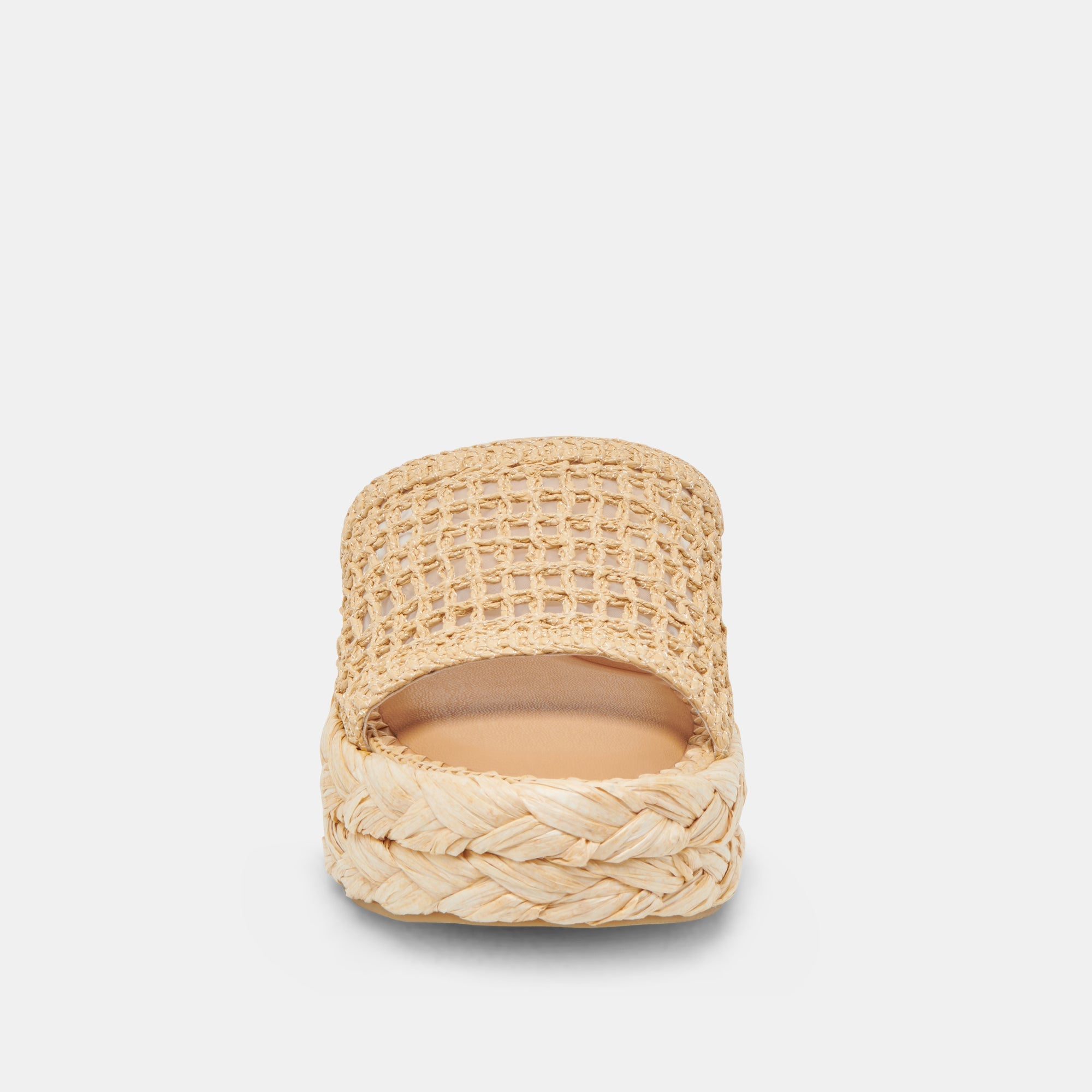 CHAVI MESH SANDALS NATURAL WOVEN RAFFIA