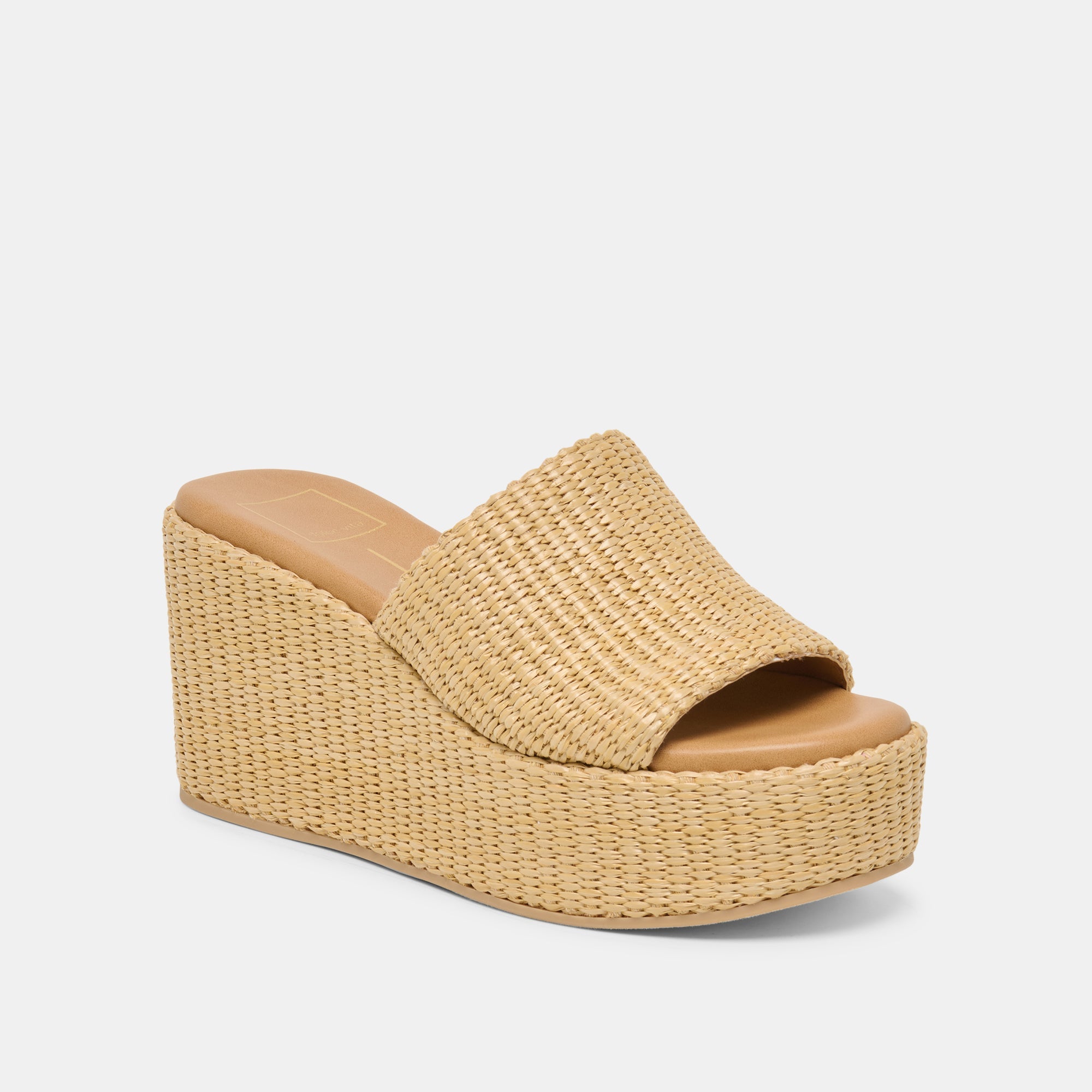 JOCLYN WEDGES LT NATURAL RAFFIA