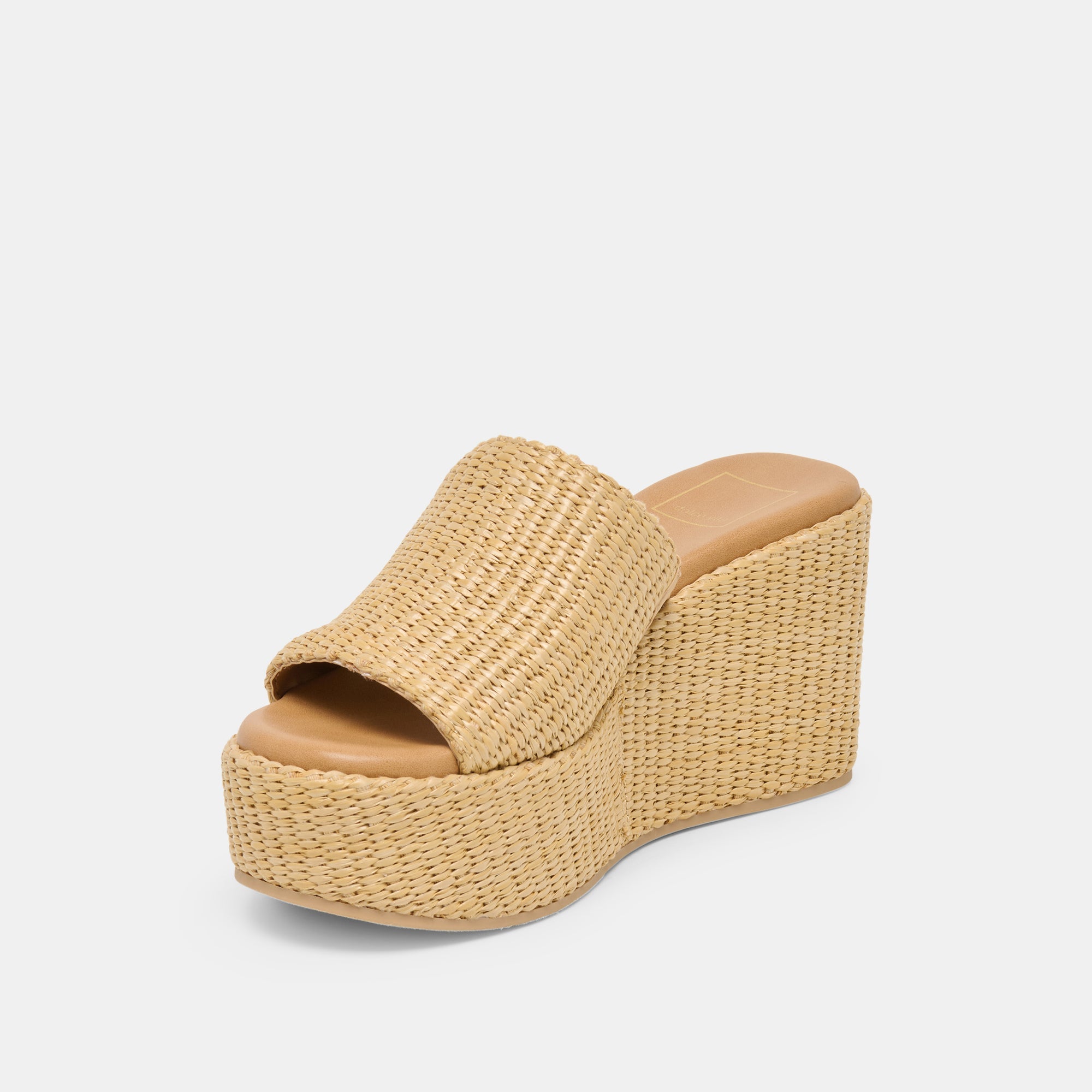 JOCLYN WIDE WEDGES LT NATURAL RAFFIA