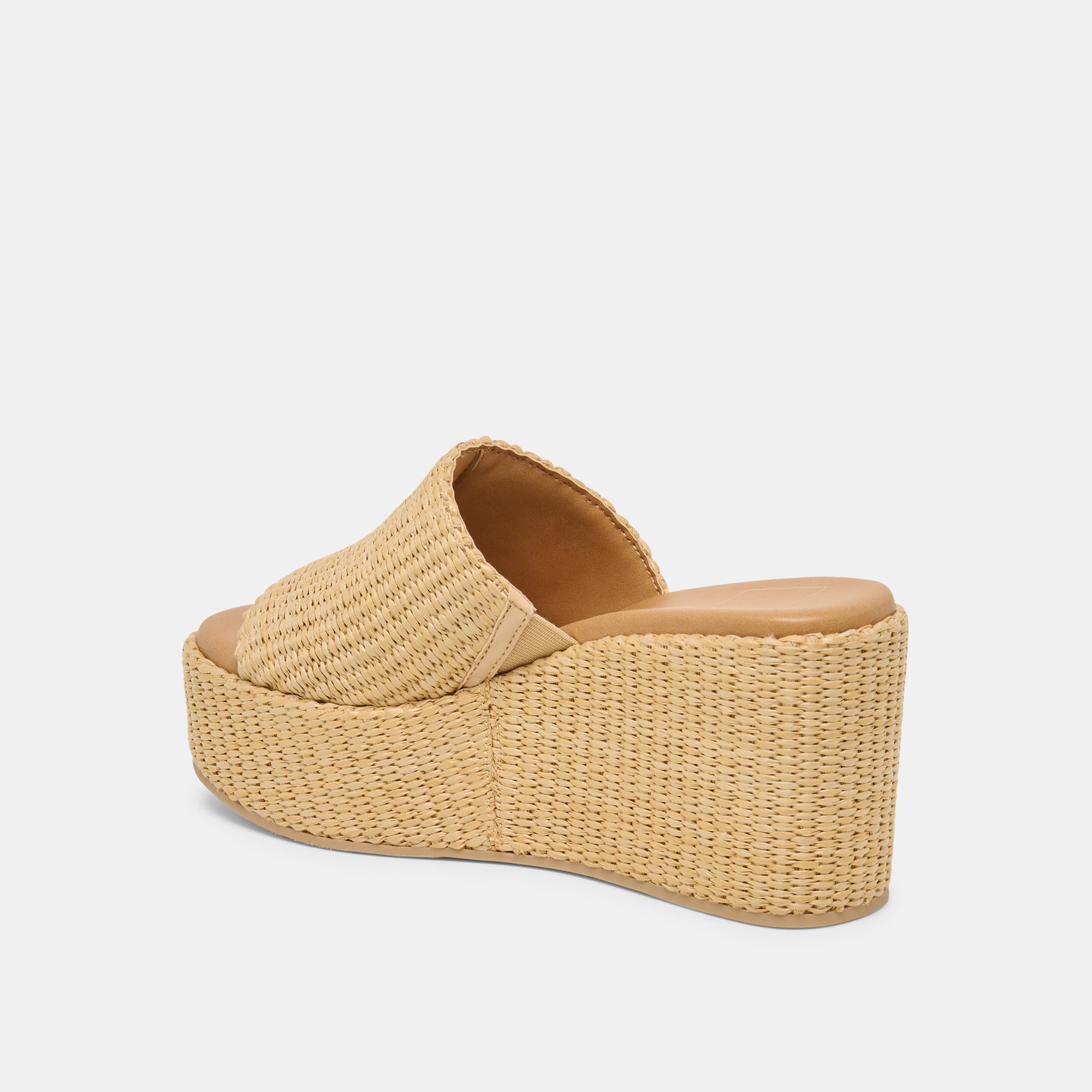 JOCLYN WIDE WEDGES LT NATURAL RAFFIA