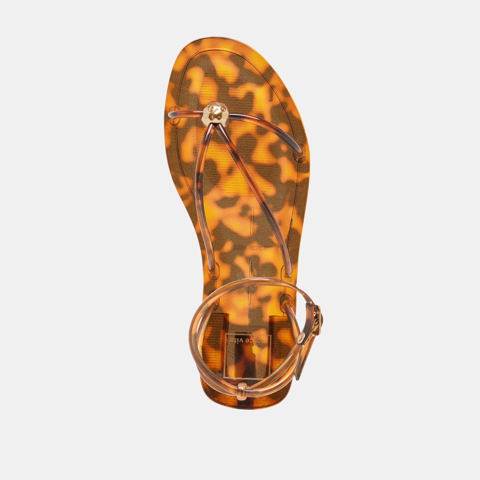 KENLEY VINYL SANDALS TORTOISE JELLY
