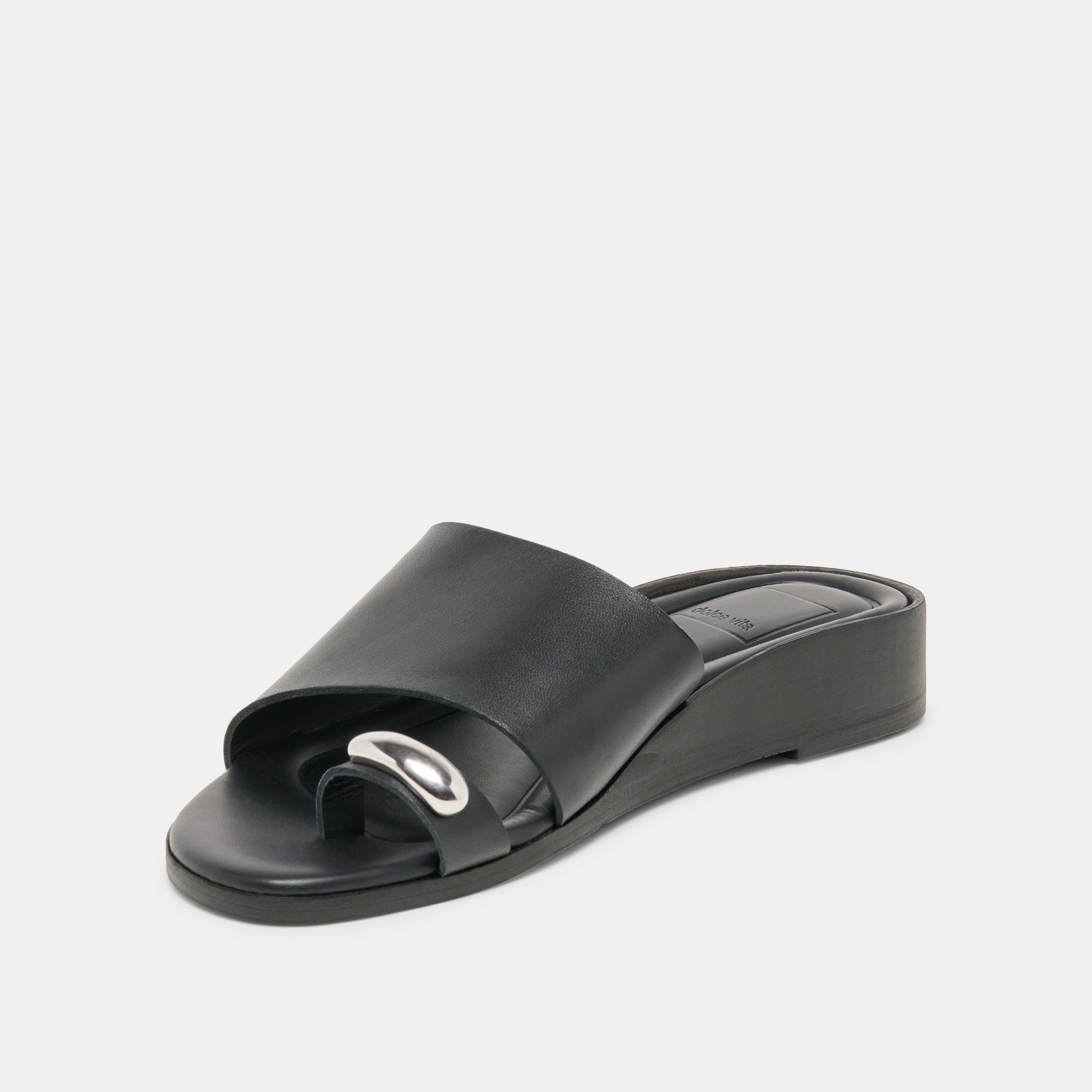 MOXY SANDALS BLACK LEATHER