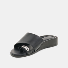 MOXY SANDALS BLACK LEATHER