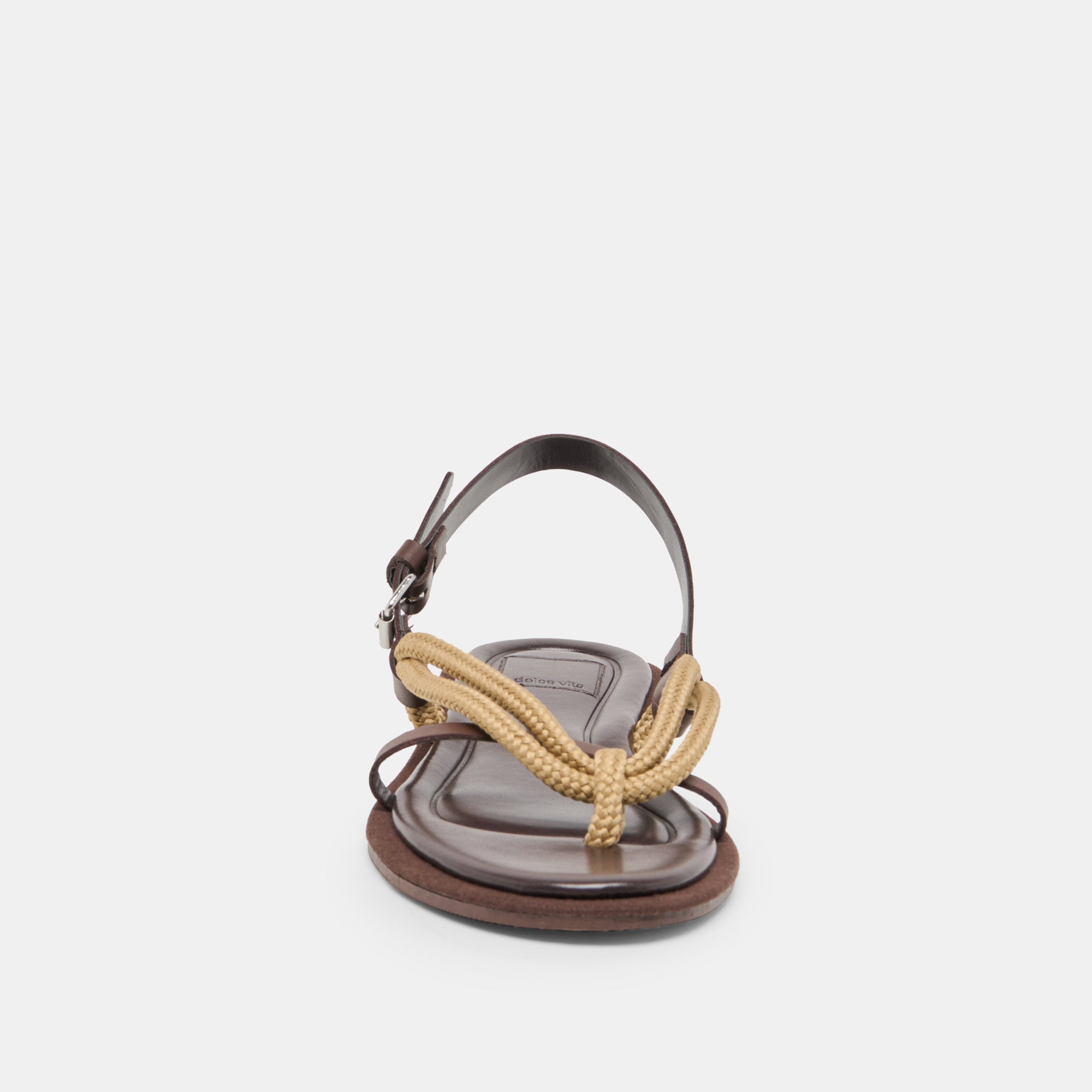 REED SANDALS DK BROWN LEATHER