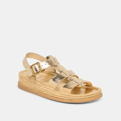 SHENNA SANDALS GOLD DISTRESSED LEATHER