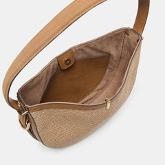 BREE SHOULDER BAG TAN WOVEN RAFFIA