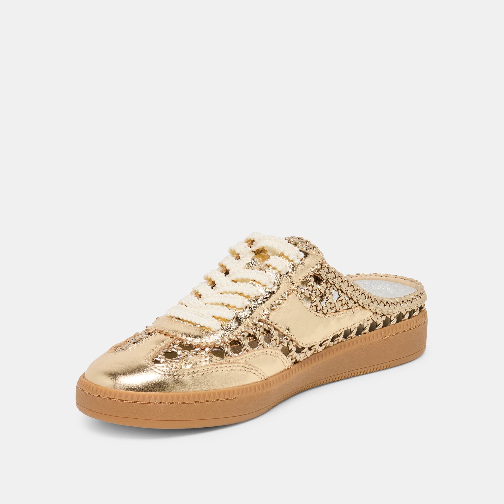 NOTICE SLIDE WOVEN SNEAKERS GOLD WOVEN STELLA